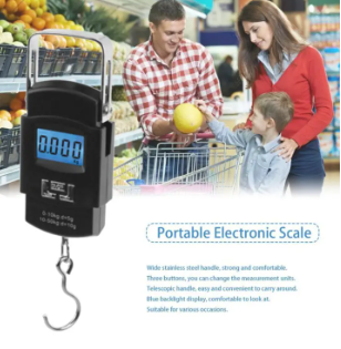 Portable Digital Electronic Weighing Scales Balance Weighing Pocket Hand Hanging Lcd Scale 50Kg